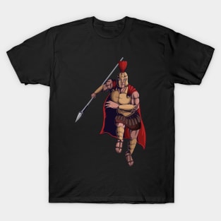 Spartan warrior mascot character design vector illustration T-Shirt